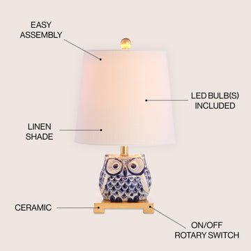 Justina 16" Ceramic Mini LED Table Lamp